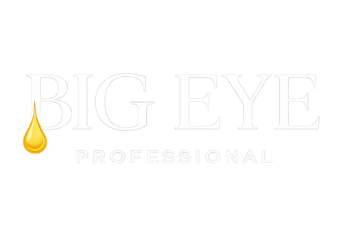 Big Eye Professional logo with a yellow droplet icon on a white background